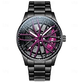 Недорогие Кварцевые часы-Часы OLEVS Men Quartz - креативные модные повседневные наручные часы со светящимися элементами и водонепроницаемыми стальными украшениями