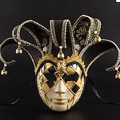 olcso Maszk-Paprikajancsi Halloween Velencei maszk Arlecchino Farsangi maszk Zárt sisak Felnőttek Női Mindszentek napja Farsang Mardi Gras Parti Álarcos mulatság Velencei karnevál Egyszerű Halloween jelmezek
