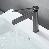 economico Rubinetti per lavandino bagno-rubinetto per bagno rubinetto per lavabo in ottone spazzolato oro miscelatore rubinetto per lavabo rubinetto per lavabo maniglia singola rubinetto per lavabo caldo freddo