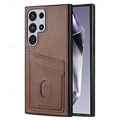 voordelige Samsung-hoesje-telefoon hoesje Voor S24 S24 Ultra Plus S24 FE S23 S22 S21 S20 Ultra Plus FE A55 A35 A25 A15 5G A54 A34 A14 A73 A53 A33 A23 A13 S25 Ultra Achterkant Kaartsleuf Schokbestendig Retro TPU PU-nahka
