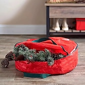 economico Organizzazione spazi-Borsa portaoggetti per ghirlande Contenitore portaoggetti per ghirlande natalizie resistente verde - Contenitore porta ghirlande in plastica impermeabile - Contiene ghirlande per lo stoccaggio
