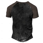 olcso Vicces szavak-Férfi Póló Henley ing Pólók Grafika Színes Gitár Henley Ruházat 3D nyomtatás Hétköznapi Napi Rövid ujjú Gomb lefelé Nyomtatott Sportok Divat Stílusos Szüret