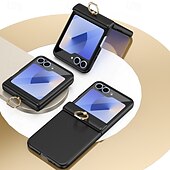 Недорогие Чехлы для Samsung-Чехол для телефона для Samsung Galaxy Z Flip 6 Z Flip 5 Задняя Обложка Кольцевой Застежка Ударопрочный Ретро PC