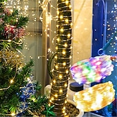 olcso USB-tápellátás-5m/10m karácsonyi led bőrzsinór fényfüzér, karácsonyfa dekor lámpák boldog karácsonyra, újévre és navidad ünnepekre (1db/2db)