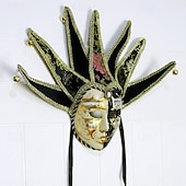cheap Mask-Carnival Mask Venetian Mask Volto Larva Adults&#039; Men&#039;s Full Face Party Masquerade Carnival of Venice Halloween Carnival Mardi Gras Easy Carnival Costume