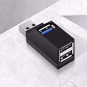 cheap Computer Peripherals-Type C USB 3.0 HUB Adapter 3 Ports USB Extender High Speed Data Transfer Splitter Docking Station for PC Laptop U Disk Card Read