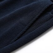 baratos Magro-Homens Social Calças de Veludo Calças chinês Bolsos Com Cordão Cintura elástica Côr Sólida Conforto Formal Festa Trabalho Moda Estilo Clássico Preto Azul Marinha Micro-Elástica