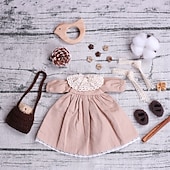 abordables Ensembles de Vêtements et Accessoires pour Poupées-ensemble de vêtements de poupée waldorf fait à la main pour poupée de 12 pouces poupée muppet faite à la main pour cadeaux de Noël