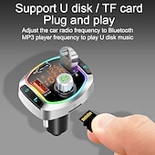 お買い得  車用Bluetoothキット/ハンズフリー-pd18 FMトランスミッター カーMP3プレーヤー デュアルUSBハンズフリーBluetoothアダプター