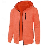 preiswerte Herren Strickjacke-Herren Strickjacke Kurzer Pullover Zip Pullover Reißverschluss Strickpullover Gerippt Stricken Standard Tasche Feste Farbe Mit Kapuze Modisch Klassisch Urlaub Freizeitskleidung Bekleidung Herbst