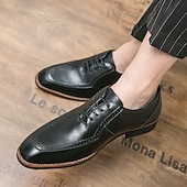economico Formale-scarpe classiche da uomo in stile oxford marrone con dettagli brogue - eleganti calzature formali per lavoro ed eventi