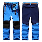 cheap Bottoms-Boys Girls&#039; Combat Pants Cargo Pants Hiking Pants Trousers Patchwork Winter Outdoor Regular Fit Warm Breathable Soft Pants / Trousers Zipper Pocket Black Red Running Camping / Hiking / Caving