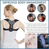cheap Braces &amp; Supports-Posture Corrector for Men and Women, Adjustable Back Brace Belt, Support Shoulder Straightener, Back Spine Corrector Providing Pain Relief from Lumbar, Neck, Shoulder, and Clavicle, Back