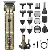 economico Rasatura e depilazione-8 in 1 regolabarba per uomo zero gapped trimmer grooming kit rasoi uomo per la rasatura viso baffi, corpo naso peli trimmer cordless con supporto