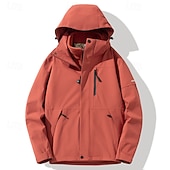 preiswerte Fleece &amp; 3 in 1 Jacken-Herren Wanderjacke 3-in-1-Jacken wandern Draussen Wasserdicht Windundurchlässig Warm Reißverschluß vorne Vliesjacken Voller Reißverschluss Camping / Wandern / Höhlenforschung Schwarz Elfenbein Rot