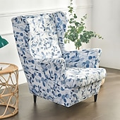 cheap Wingback Chair Cover-Stretch Printed Wingback Chair Cover Armchair Cover Durable and Elastic Slipcover with Stylish Print Design Perfect for Protecting and Refreshing Your Wingback Chair Ideal for Home Decor