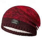 economico Cappello a cuffia-Per uomo Unisex Cappello a cuffia Cappelli invernali Berretti 骷髅头毛线帽 Cappello lavorato a maglia Rosso Kaki Fibra acrilica Lavorato a maglia Accogliente Da tutti i giorni Per uscire Color Block Caldo