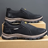 preiswerte Herrenpantoletten &amp; -slipper-Beige Herren-Outdoor-Schuhe zum Reinschlüpfen mit rutschfester, robuster Sohle und schwarzen Akzenten – bequemes Freizeitschuhwerk für den Alltag