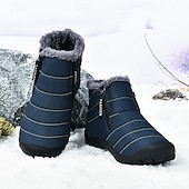 abordables Botas de invierno y nieve-Botas de nieve de invierno amarillas para hombre: impermeables, con forro de piel, cierre de cremallera, botines cálidos antideslizantes para clima frío