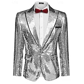 levne Topy-Retro 80. léta Lesklá metalíza Smoking Obleky a blejzry Disko Flitry Pánské Karnevalový kostým Vánoce předvečer Všech svatých Karneval Koktejlový večírek Tématický večírek Pride Parade Dospělé Kabát