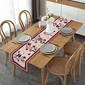 abordables Chemins de Table-chemin de table rose pour la Saint-Valentin, décoration de table florale romantique avec un élégant design de rose, parfait pour ajouter une touche d&#039;amour et d&#039;élégance à votre dîner de la