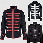 cheap Tops-Retro Vintage Rococo Coat Masquerade Circus Jacket Prince Aristocrat Sequins Men&#039;s Carnival Masquerade Event / Party Adults&#039; Coat Spring Fall &amp; Winter