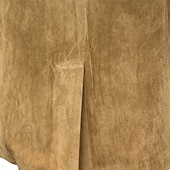 preiswerte Herren Klassische Blazer-Herren Blazer aus Wildlederimitat Arbeit Straße Mode Lässig Herbst Winter Kunstleder Einfach Tasche Knöpfe Bequem Einreihig Blazer Braun Kaki