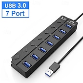 cheap USB Hubs-USB 3.0 Hubs 7 Ports 7-in-1 USB Hub with USB3.0*7 5V / 2A Power Delivery For Laptop
