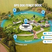 זול אילוף כלבים-gps מערכת קולר גדר חשמלית אלחוטית לכלב מערכת בלימה בטוחה לכלב גבול הגדרה קלה שימוש חיצוני לשימוש חיצוני בלבד עמיד למים נטענת