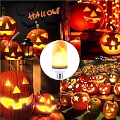abordables Ampoules LED type maïs-4 modes LED flamme ampoules simulation feu lumières ampoule ktv festival jardin décor lumière e27 fête LED effet flamme lumière 1/4pcs