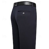 levne Štíhlý-Pánské Oblekové Kalhoty Kalhoty chinos Knoflíky Kapsy Pevná barva Pohodlné Formální Párty Práce Módní Klasický styl Černá Námořnická modř Lehce elastické