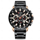 economico Orologi al quarzo-Orologio al quarzo CURREN da uomo moda outdoor orologio da polso casual luminoso calendario impermeabile orologio in acciaio