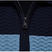 economico Polo Elite da Uomo-Per uomo Polo con zip Lavoro Affari Collo ripiegato Manica Corta Blocco di colori Cerniera Estate Primavera Autunno Bianco perla Nero Blu marino Polo con zip