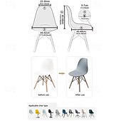 abordables Funda para silla de comedor-Fundas de concha para silla de comedor, funda curvada de licra sin brazos, funda de asiento lavable, fundas elásticas para taburete, decoración del hogar y la cocina