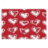 economico Tovagliette-set di 4 tovagliette per San Valentino romantiche e decorative con motivi a forma di cuore o rosa resistenti e resistenti al calore perfette per aggiungere un tocco d&#039;amore all&#039;arredamento della tua