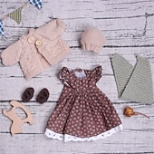 abordables Ensembles de Vêtements et Accessoires pour Poupées-ensemble de vêtements de poupée waldorf fait à la main pour poupée de 12 pouces poupée muppet faite à la main pour cadeaux de Noël