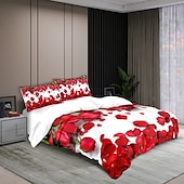 economico Set copripiumino-fiori farfalle piante fiori stampe set di tre pezzi piumone per camera da letto hotel camera degli ospiti biancheria da letto set comodo 1 set piumone 2 federe set letto matrimoniale set da 2 pezzi
