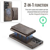halpa Samsung-kotelot-puhelin Etui Käyttötarkoitus S24 Ultra S24 Plus S24 S23 Ultra S25 Ultra Takakuori Tuella Magneetti Tukee langatonta latausta Retro TPU PU-nahka