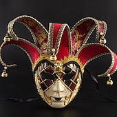 olcso Maszk-Paprikajancsi Halloween Velencei maszk Arlecchino Farsangi maszk Zárt sisak Felnőttek Női Mindszentek napja Farsang Mardi Gras Parti Álarcos mulatság Velencei karnevál Egyszerű Halloween jelmezek