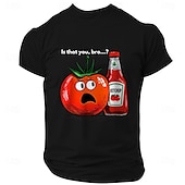 preiswerte Herren -Grafik -T -Shirt-Herren Lustig Brief drucken T Shirt T-Shirt Kurzarm T-Shirt Rundhalsausschnitt Hemd Sport Klassisch Brautkleider schlicht Strasse Sports Outdoor Festtage Hellblau Schwarz Weiß Sommer Frühling
