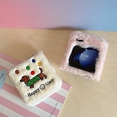 baratos Capa Samsung-telefone Capinha Para Z Flip 7 Z Virar 6 Z Flip 5 Z Flip 4 Z Flip 3 Capa traseira Antichoque Retro Felpudo