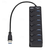 cheap USB Hubs-USB 3.0 Hubs 7 Ports 7-in-1 USB Hub with USB3.0*7 5V / 2A Power Delivery For Laptop