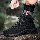 abordables Botas de montaña-Botas de senderismo acolchadas para hombre: ligeras, impermeables, suela antideslizante, diseño de caña alta, ideales para aventuras al aire libre.