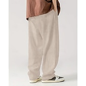 baratos Calças Desportivas-Homens Calças Esportivas Calça de moletom com pernas largas Calças de Veludo Calças Bolsos Com Cordão Cintura elástica Tecido Conforto Esportes Diário Moda Casual Preto Branco Micro-Elástica
