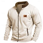economico Felpe 3D da uomo-Per uomo Cervo Felpa Maglia Felpa con zip Manica Lunga Felpa Collo alla coreana Con cerniera Moda Quotidiano Semplice Stampa Vacanza Ferie Uscire Tasca Cerniera frontale Inverno