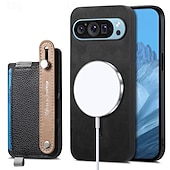 رخيصةأون جراب للهواتف الأخرى-هاتف غطاء من أجل بكسل 9 برو بيكسل 9 برو اكس ال Pixel 8 Pro Pixel 8 بكسل 9 Pixel 7 Pixel 7 Pro غطاء خلفي مع حامل مغناطيس دعم الشحن اللاسلكي مكتب  /  الأعمال TPU جلد PU