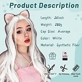 economico Parrucche trendy sintetiche-parrucca lunga parrucche ondulate per donne parte centrale parrucche ricce parrucca sintetica riccia naturale parrucche cosplay in fibra resistente al calore per uso quotidiano alle feste