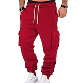 cheap Sweatpants-Men&#039;s Fleece Pants Sweatpants Joggers Trousers Cargo Sweatpants Pocket Drawstring Elastic Waist Plain Comfort Warm Sports Outdoor Daily Fashion Casual Black White Micro-elastic