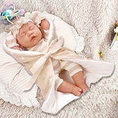 baratos Bonecas-Boneca bebê de 12 polegadas com berço macio para dormir, boneca reborn alive inclui roupas e acessórios, mamadeiras, primeiras bonecas para crianças de 36 meses ou mais