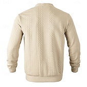 baratos Suéteres básicos-Homens Moletom Jaqueta de suor Preto Azul Marinha Cáqui Cinzento Decote V Tecido Bolsos Trabalho Desportos e Ar livre Casual Roupa de rua Básico Casual Primavera &amp; Outono Estações Cruzadas Roupa